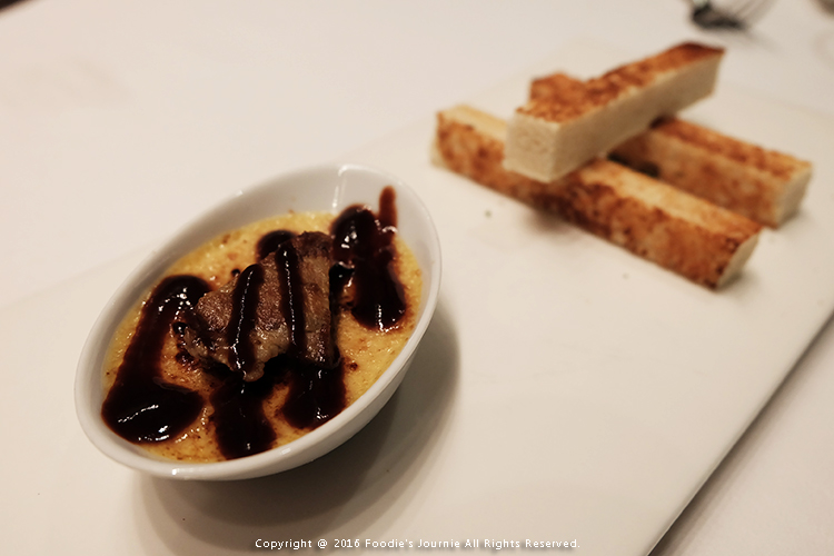 7 starter foie gras creme brulee