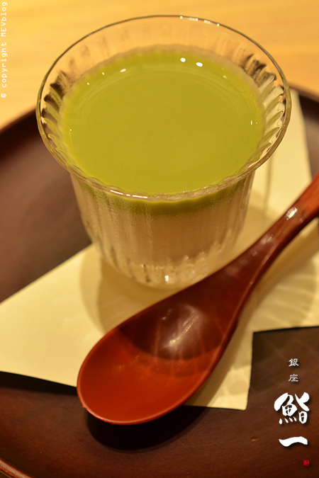 (Tofu Pudding with Green Tea Sauce