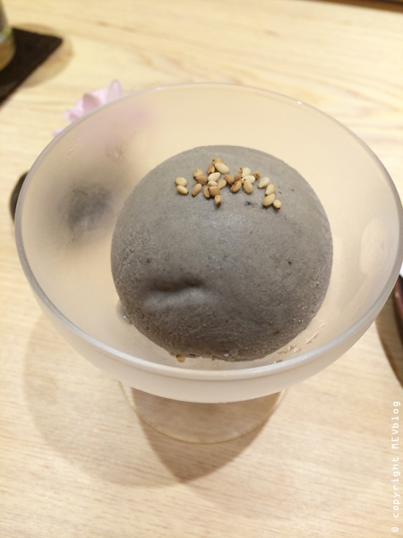 Black sesame ice cream